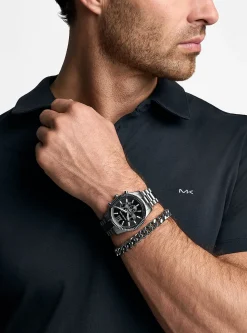 Conjunto de relógio e pulseira Lexington em bronze de tamanho grande | Michael Kors [PT]