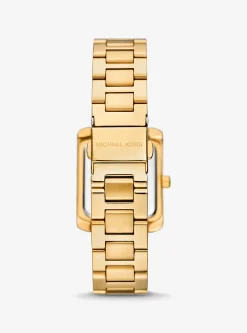 Conjunto-presente bijuteria e relógio dourado Emery pequeno | Michael Kors [PT]