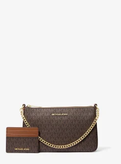 Conjunto-presente com pochete com logótipo média e porta-cartões | Michael Kors [PT]