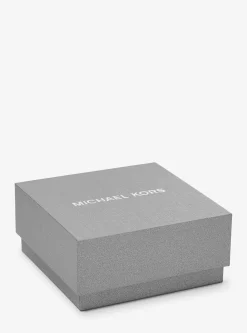 Conjunto-presente de brincos e colar em forma de coração com incrustações em prata de lei banhados a metais preciosos | Michael Kors [PT]