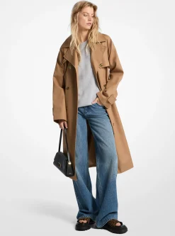 Gabardina assertoada em algodão com corte grande | Michael Kors [PT]