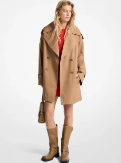 Gabardina em sarja de algodão com corte grande | Michael Kors [PT]