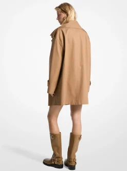 Gabardina em sarja de algodão com corte grande | Michael Kors [PT]