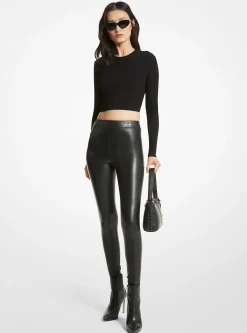 Leggings em pele sintética elástica | Michael Kors [PT]