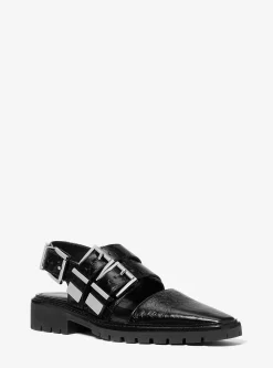Loafer aberto atrás em pele envernizada estalada Darrington | Michael Kors [PT]