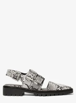 Loafer aberto atrás em pele com motivo de cobra em relevo Darrington | Michael Kors [PT]