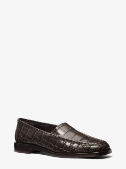 Loafer em pele com motivo de crocodilo em relevo Carolyn | Michael Kors [PT]