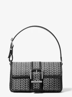 Mala de ombro com logótipo MK2000 em jacquard Colby média | Michael Kors [PT]