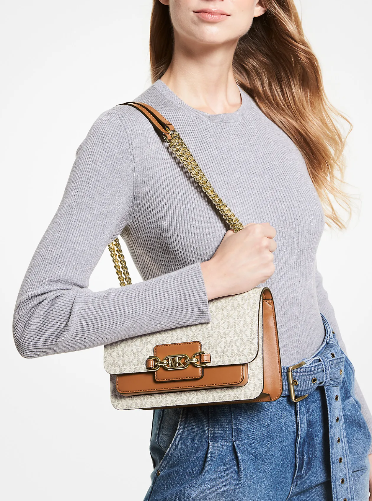 Mala de ombro com logótipo Piper grande | Michael Kors [PT]