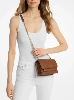 Mala de ombro convertível em pele granulada Claire pequena | Michael Kors [PT]