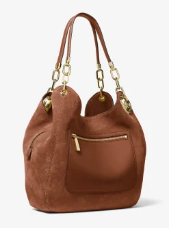 Mala de ombro em camurça Lillie grande | Michael Kors [PT]