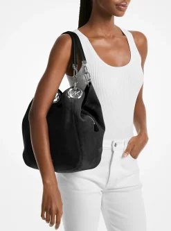 Mala de ombro em camurça Lillie grande | Michael Kors [PT]