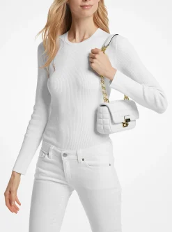 Mala de ombro em pele acolchoada Tribeca pequena | Michael Kors [PT]