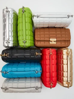 Mala de ombro em pele acolchoada Tribeca grande | Michael Kors [PT]