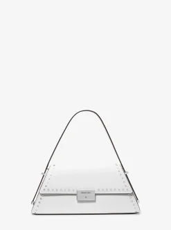 Mala de ombro em pele com tachas Ludlow média | Michael Kors [PT]