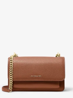 Mala de ombro em pele granulada convertível Claire grande | Michael Kors [PT]