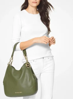 Mala de ombro em pele granulada Lillie grande | Michael Kors [PT]
