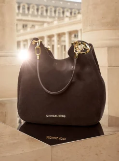 Mala de ombro em pele granulada Lillie grande | Michael Kors [PT]