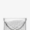 Mala de ombro em pele metalizada com motivo de crocodilo em relevo Manhatta | Michael Kors [PT]