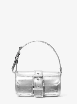 Mala de ombro em pele metalizada Colby extrapequena | Michael Kors [PT]