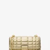 Mala de ombro em pele metalizada acolchoada Tribeca pequena | Michael Kors [PT]