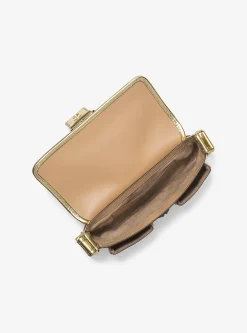 Mala de ombro em pele metalizada Colby média | Michael Kors [PT]