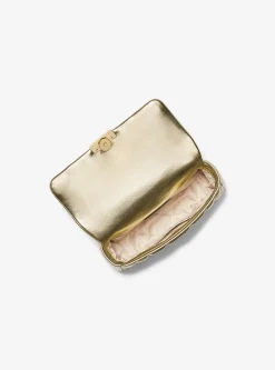 Mala de ombro em pele metalizada acolchoada Tribeca pequena | Michael Kors [PT]