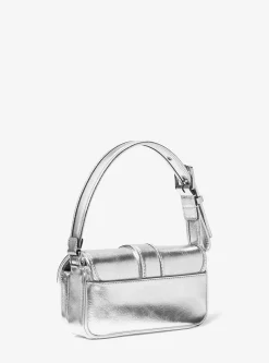 Mala de ombro em pele metalizada Colby extrapequena | Michael Kors [PT]