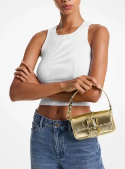 Mala de ombro em pele metalizada Colby extrapequena | Michael Kors [PT]