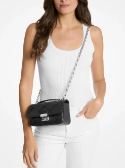 Mala de ombro em pele tecida Tribeca pequena | Michael Kors [PT]
