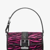 Mala de ombro em pelo de bezerro com estampado de zebra Colby média | Michael Kors [PT]