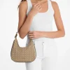 Mala de ombro hobo com logótipo MK2000 em jacquard Nolita pequena | Michael Kors [PT]