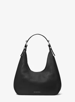 Mala de ombro hobo em pele granulada Nolita pequena | Michael Kors [PT]