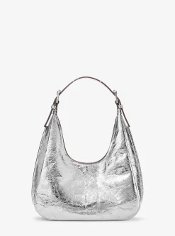 Mala de ombro hobo em pele estalada metalizada Nolita pequena | Michael Kors [PT]