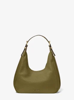 Mala de ombro hobo em pele granulada Nolita pequena | Michael Kors [PT]