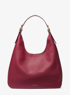 Mala de ombro hobo em pele granulada Nolita grande | Michael Kors [PT]