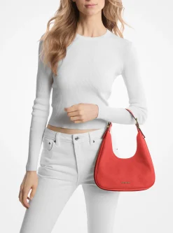 Mala de ombro hobo em pele granulada Nolita pequena | Michael Kors [PT]