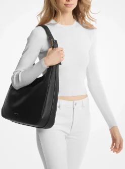 Mala de ombro hobo em pele granulada Nolita grande | Michael Kors [PT]