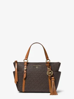 Mala tote com fecho de correr superior com logótipo Sullivan pequena | Michael Kors [PT]