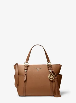 Mala tote com fecho de correr superior em couro saffiano Sullivan pequena | Michael Kors [PT]