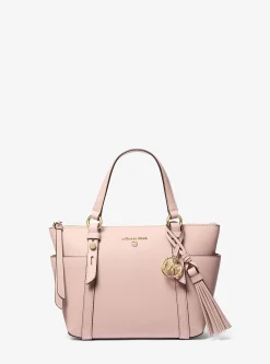 Mala tote com fecho de correr superior em couro saffiano Sullivan pequena | Michael Kors [PT]
