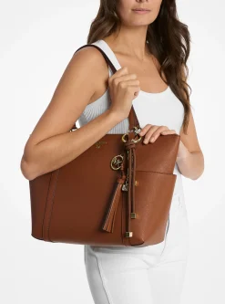 Mala tote com fecho de correr superior em couro saffiano Sullivan grande | Michael Kors [PT]