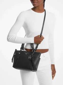 Mala tote com fecho de correr superior em couro saffiano Sullivan pequena | Michael Kors [PT]