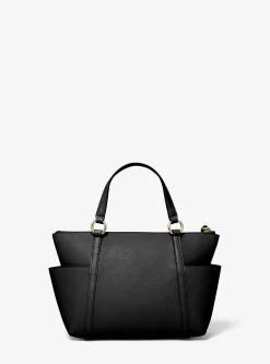 Mala tote com fecho de correr superior em couro saffiano Sullivan pequena | Michael Kors [PT]