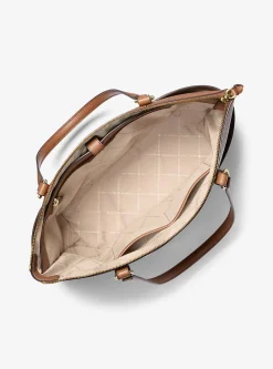 Mala tote com fecho de correr superior em couro saffiano Sullivan grande | Michael Kors [PT]