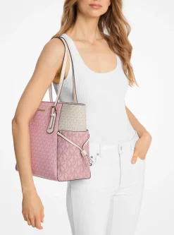 Mala tote com logótipo exclusivo e bloco de cor Voyager grande | Michael Kors [PT]