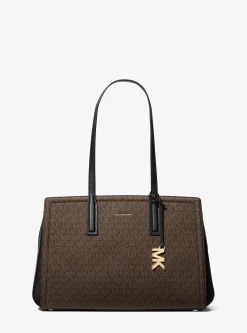 Mala tote com logótipo exclusivo Laila média | Michael Kors [PT]