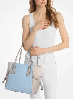 Mala tote com logótipo exclusivo e bloco de cor Voyager grande | Michael Kors [PT]