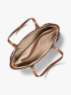 Mala tote com logótipo exclusivo e bloco de cor Voyager grande | Michael Kors [PT]