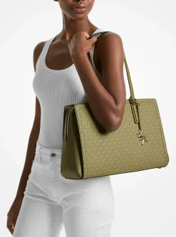 Mala tote com logótipo exclusivo Laila média | Michael Kors [PT]